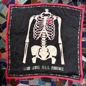 Charlotte Sparre Skeleton Print Silk Scarf